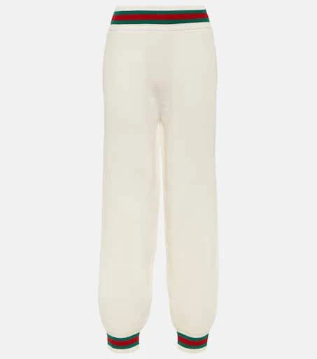 Gucci Ribbed-knit wool sweatpants 1