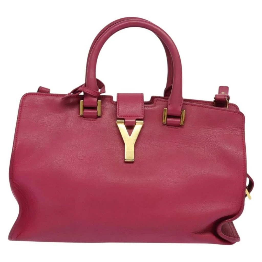 Yves Saint Laurent Classic Y Cabas Leather Leather Bag (Pre-Owned)