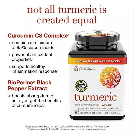 Youtheory Youtheory Turmeric Extra Strength Capsules 150 ct. 4