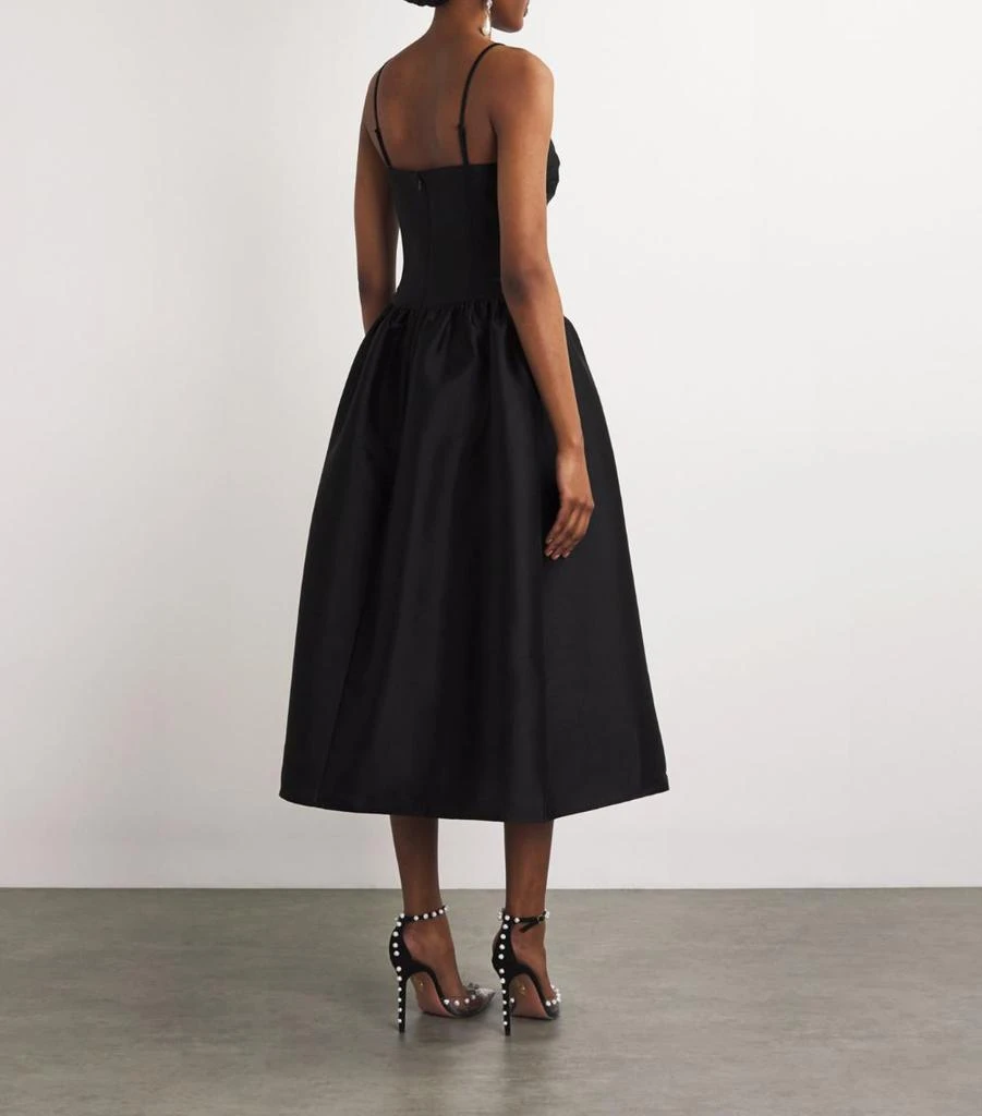 Self Portrait Satin Taffeta Midi Dress - Dresses & Skirts - BeyondStyle
