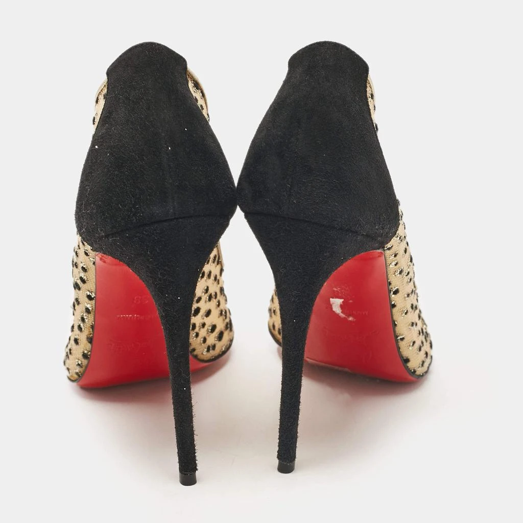 Christian Louboutin Christian Louboutin Beige/Black Mesh and Suede Follies Lace Pumps Size 38 5