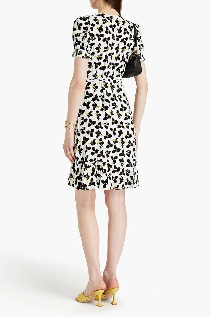 DIANE VON FURSTENBERG Emilia ruffled floral-print crepe mini wrap dress 3