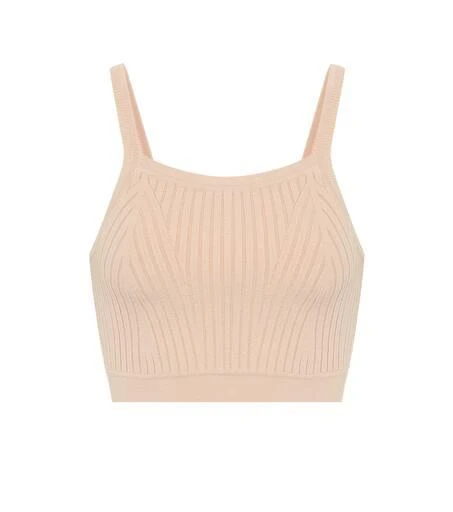 Live The Process Ribbed-knit crop top 1
