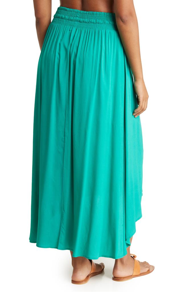 BOHO ME Button Front High-Low Cover-Up Skirt