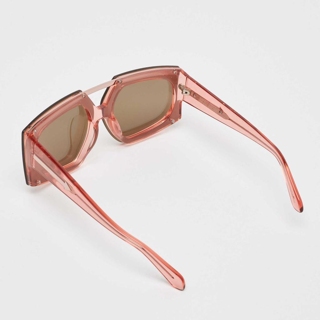 KAREN WALKER Karen Walker Pink Mirrored Salvador Oversized Sunglasses