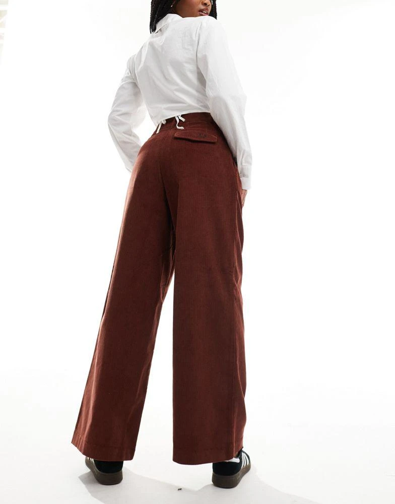 Fred Perry Fred Perry Cord wide leg trousers in rust 3