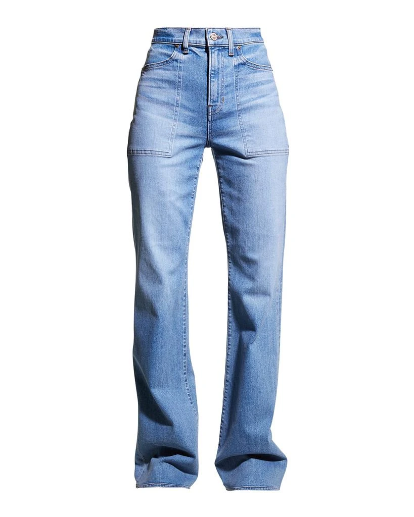 VERONICA BEARD Crosbie Wide-Leg Jeans with Pocket Details 1