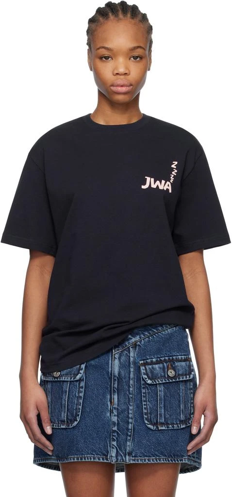 JW Anderson Navy 'JWA' Back Print T-shirt 1