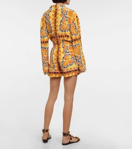 Valentino Printed silk crêpe shorts 3