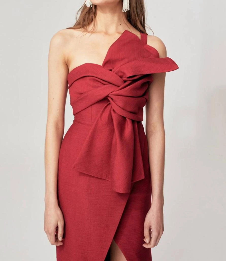 C/meo Collective Each Other Midi Dress In Red 3