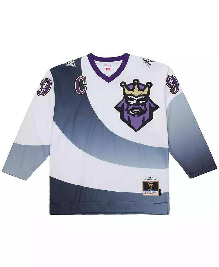 Mitchell 
Ness Men
s Wayne Gretzky White Los Angeles Kings Big Tall 1995-96 Blue Line 2.0 Jersey 3