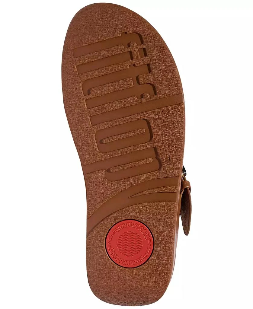 FitFlop Women's Lulu Resin-Buckle Leather Sandals 5
