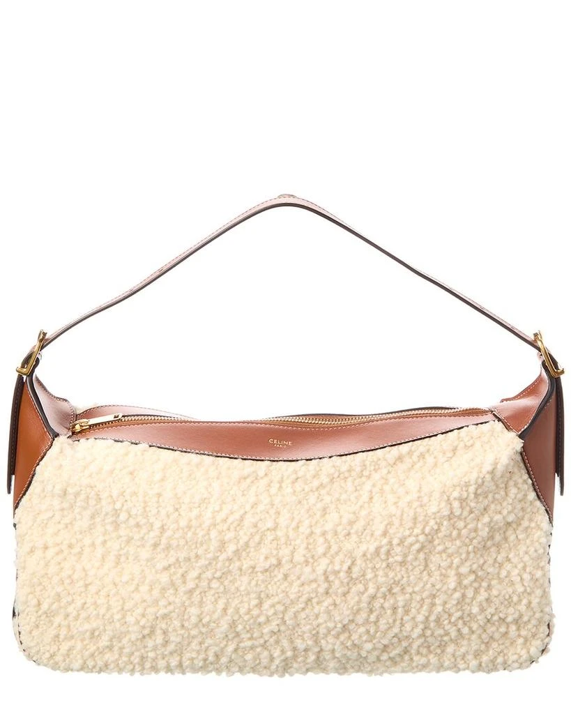Celine CELINE Romy Medium Shearling & Leather Hobo Bag 1