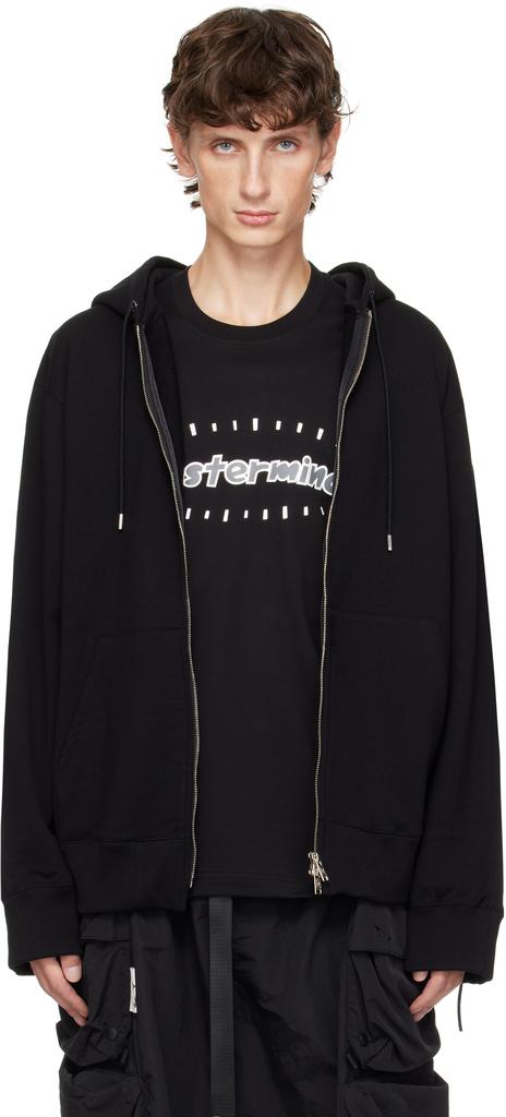 mastermind JAPAN Black Puzzle Full-Zip Hoodie