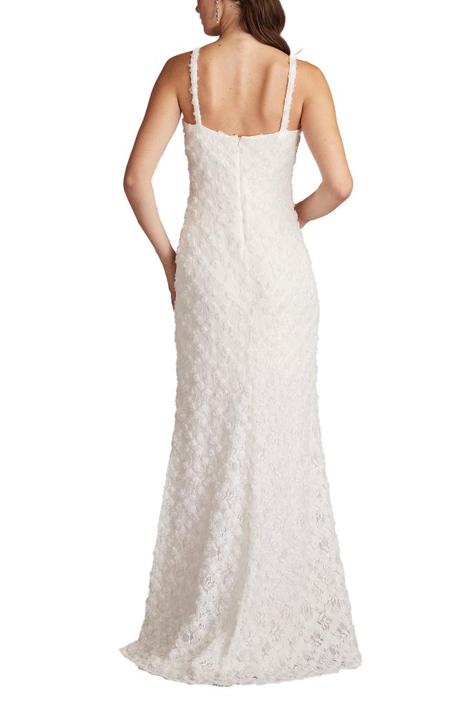 Tadashi Shoji Erma 3D Floral Spaghetti Strap Gown
