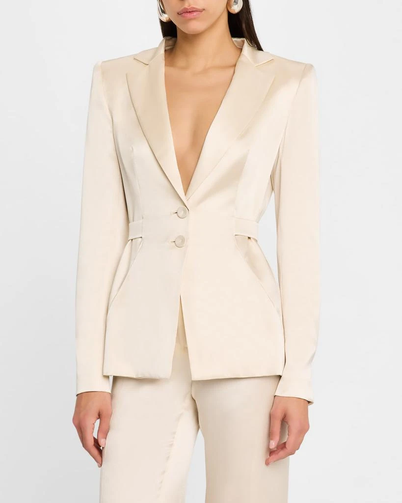 Alberta Ferretti Draped Cutout Single-Breasted Jacket 4