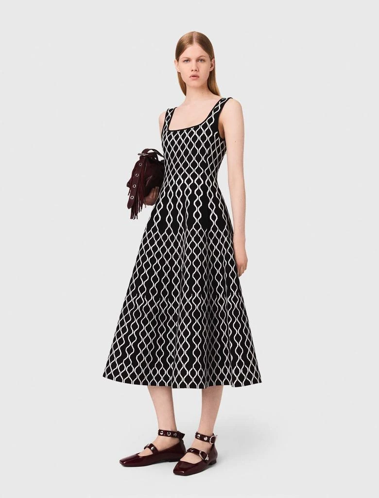 Maje Maje Woman's polyester Jacquard knit midi dress for Fall/Winter 1