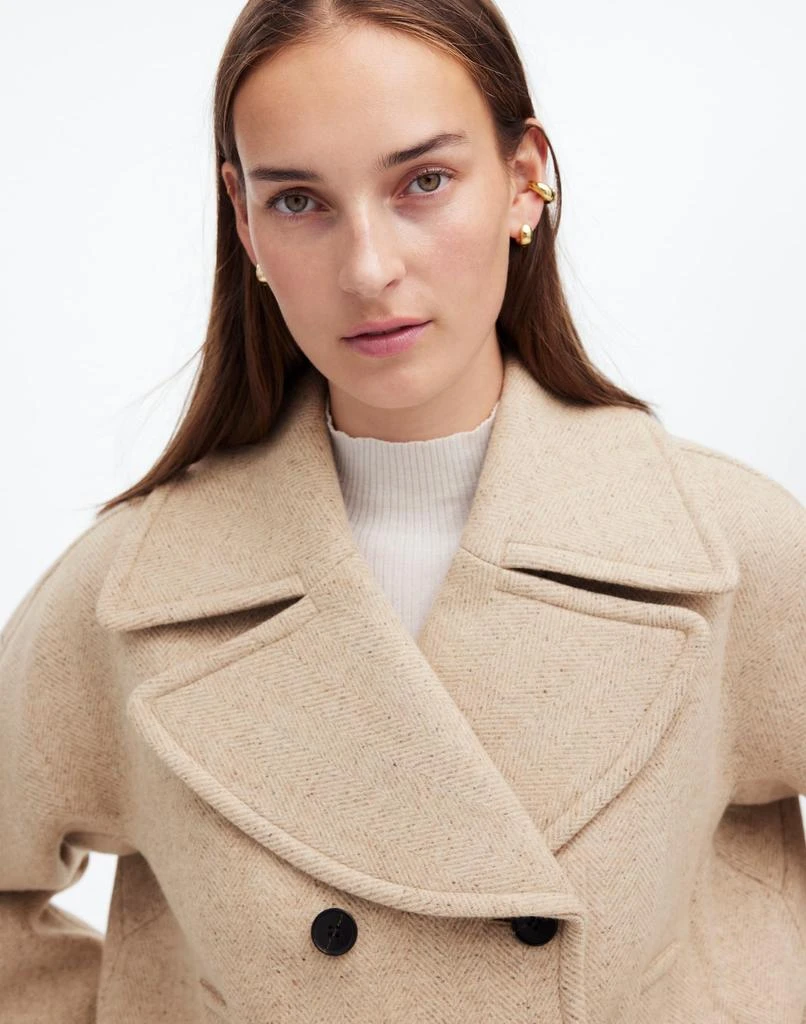 Madewell Oversized-Collar Short Peacoat 4