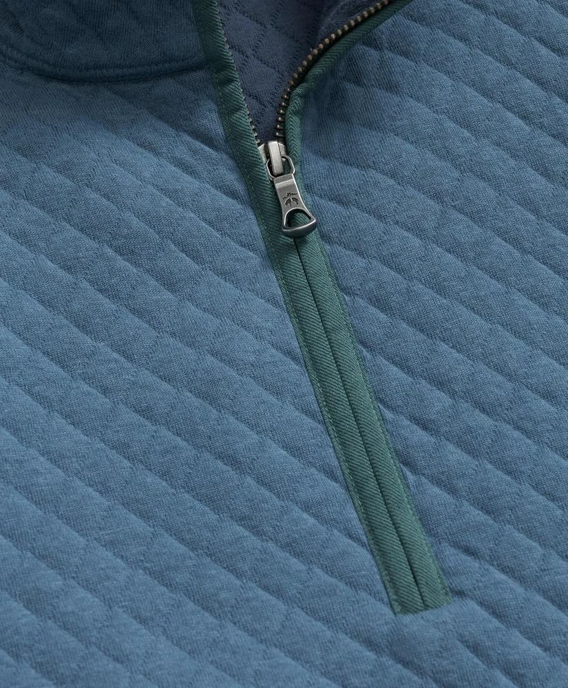 Brooks Brothers Diamond-Quilted Quarter-Zip in Cotton Blend 2