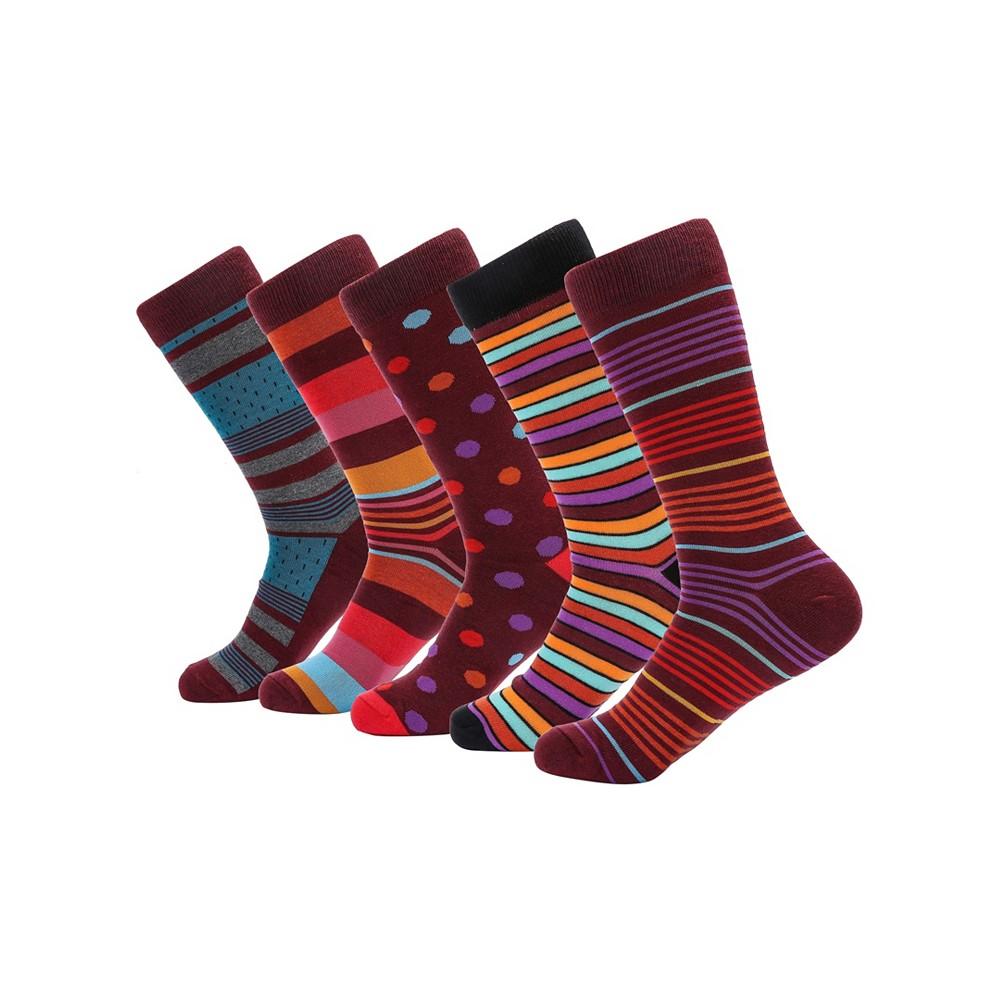 Mio Marino Men's Groovy Designer Dress Socks Pack of 5