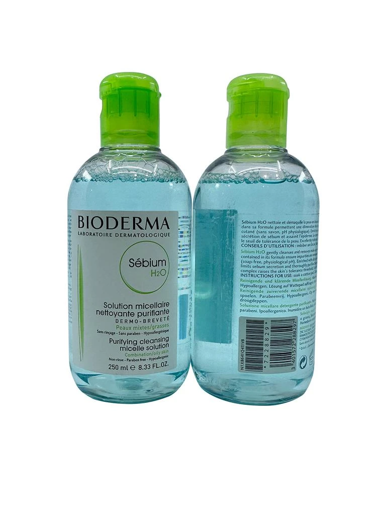 Bioderma Sebium H2O Purifying Micellar Solution Combo & Oily 8.33 OZ Set of 2 2