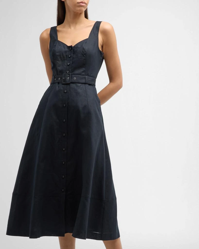 Paige Arienne Belted A-Line Midi Dress 7