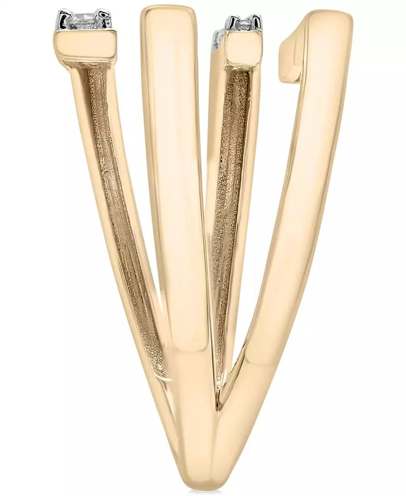 Wrapped Diamond MultiRow Wrap Ring (1/4 ct. t.w.) in 10k Gold, Created for Macy's 4