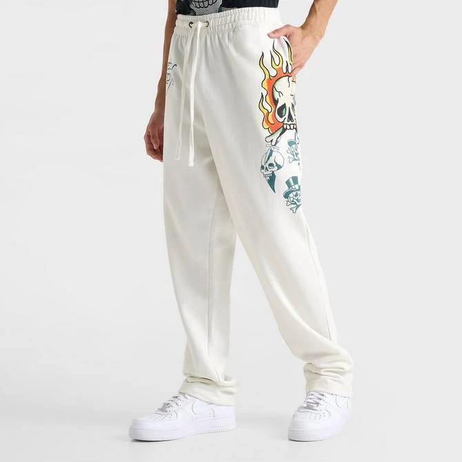 Ed Hardy Men's Ed Hardy Flame Skull Sweatpants 3