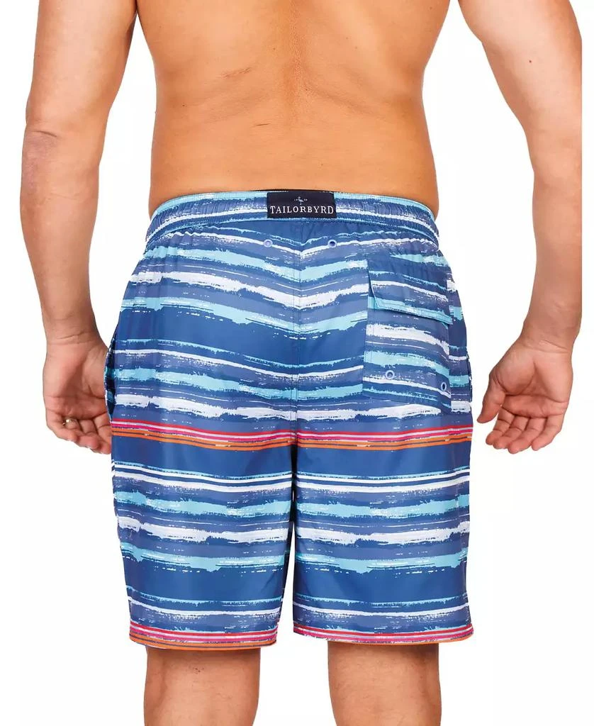 TailorByrd Men's Abstract Stripes Swim Shorts 3