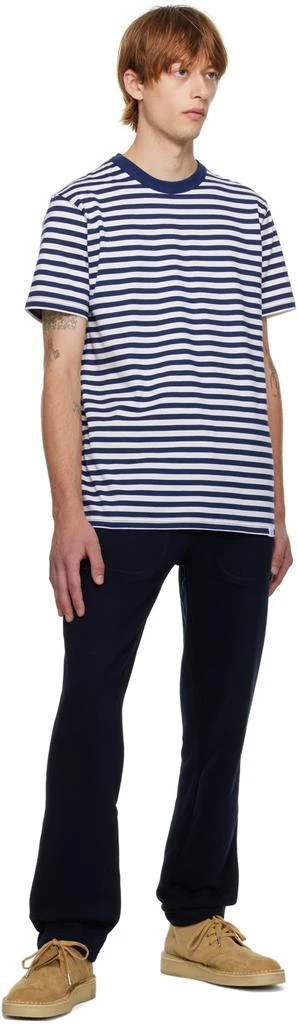 Norse Projects Navy & White Niels Classic Stripe T-Shirt 4