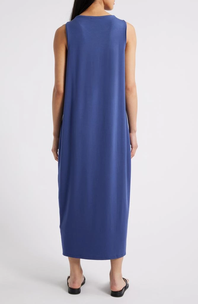 Eileen Fisher Round Neck Oval Stretch Sleeveless Midi Dress 2