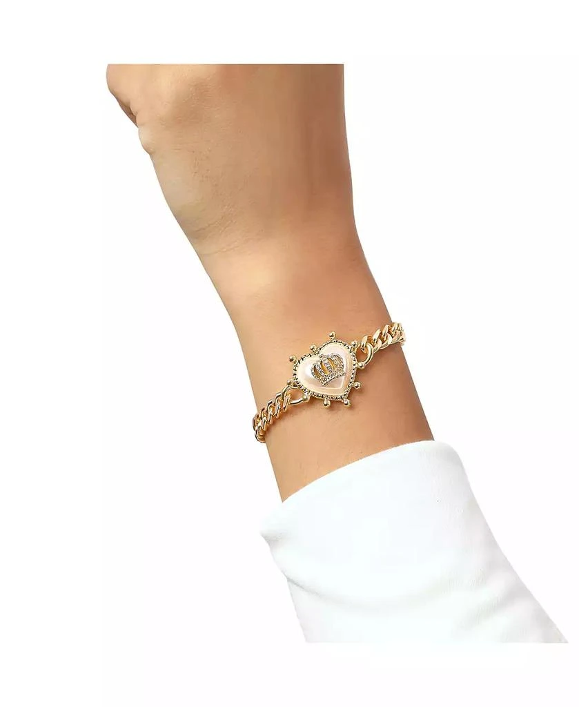 Juicy Couture Gold-Tone Chain Bracelet with Crown Heart Charm 2