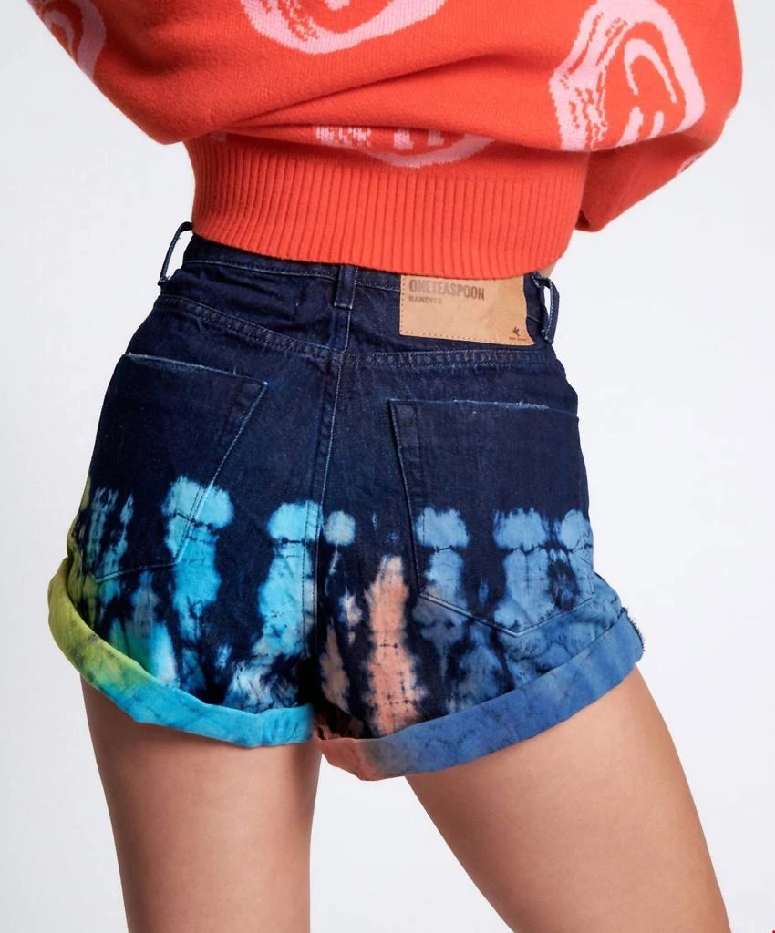 One Teaspoon One Teaspoon - Paint Dip High Waist Denim Shorts 4