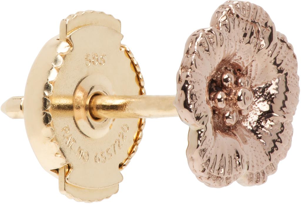 Bernard James Rose Gold FLORA Petunia Single Earring