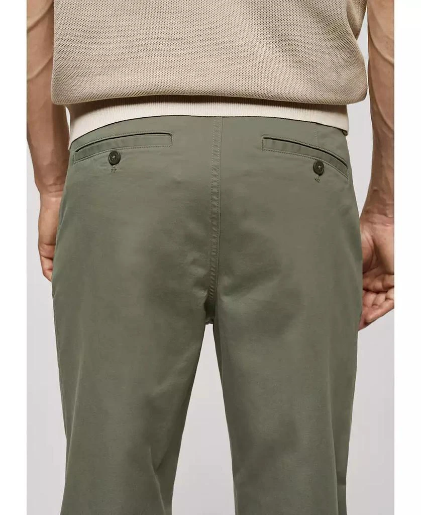 Mango Men's Pleated Cotton Trousers 5