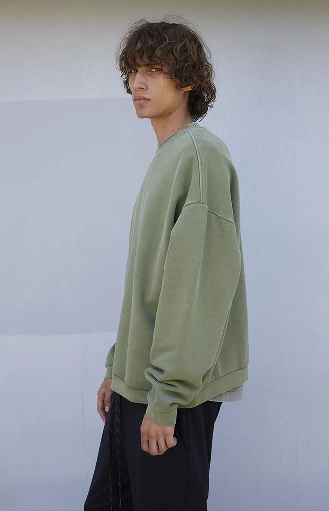 A.R.C. Green Vintage Wash Comfort Crew Neck Sweatshirt 5