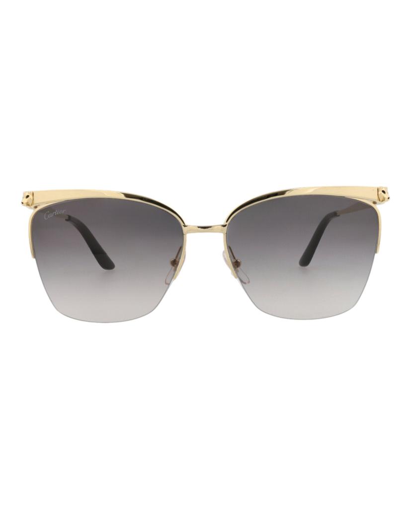 Cartier Square-Frame Metal Sunglasses