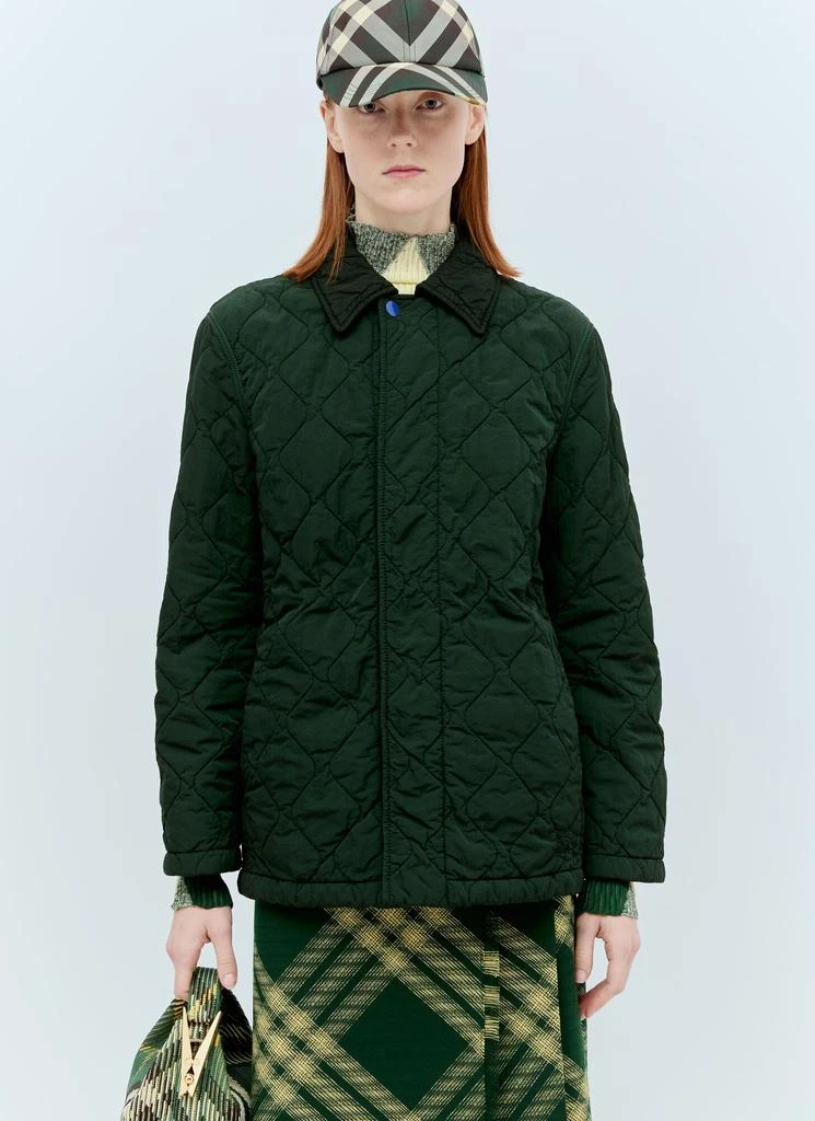Burberry hort Quilted Car Coat 1