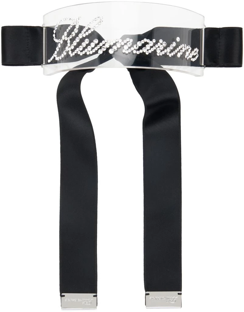 Blumarine Black & Transparent Plexi Scritta Choker 1