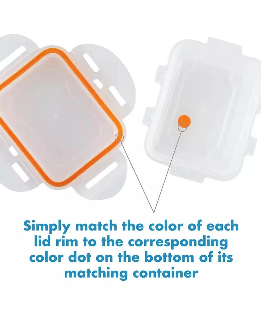 Lock & Lock Easy Essentials 24-Pc. Color Mates Storage Container Set 7