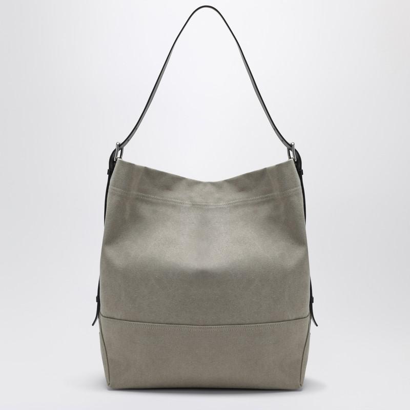 Lemaire Beige belted tote bag in cotton canvas