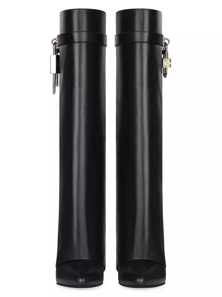 Givenchy Shark Lock Leather Boots with Wide Calf 6