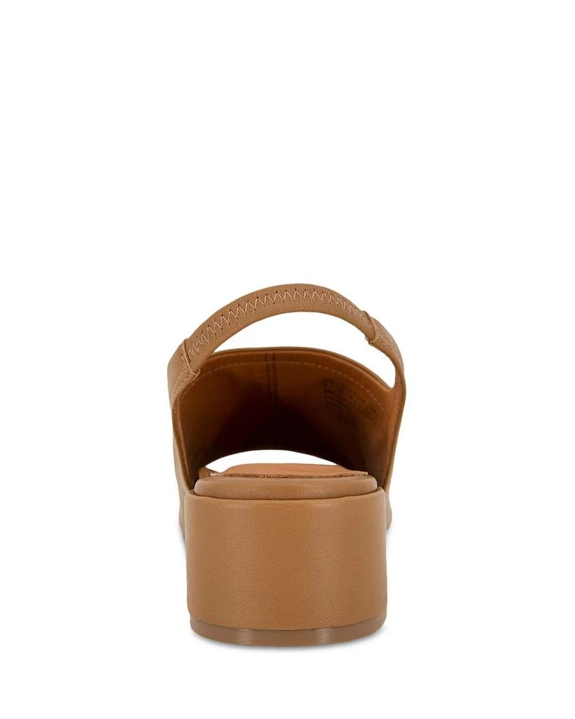 Gentle Souls Women's Penny Square Toe Block Heel Slingback Sandals 4