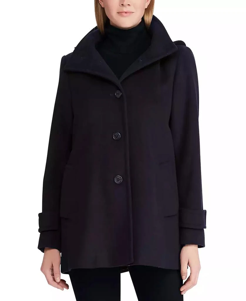 Ralph Lauren Women's Hooded A-Line Coat 1