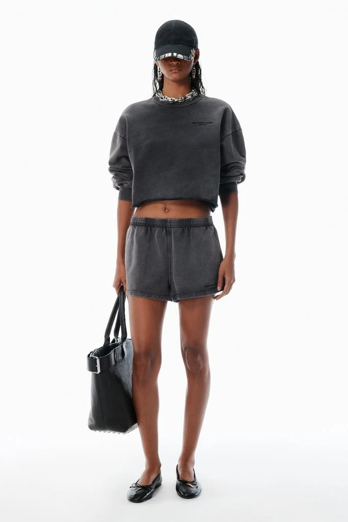 Alexander Wang Black Cropped Sweatshirt with Logo 6