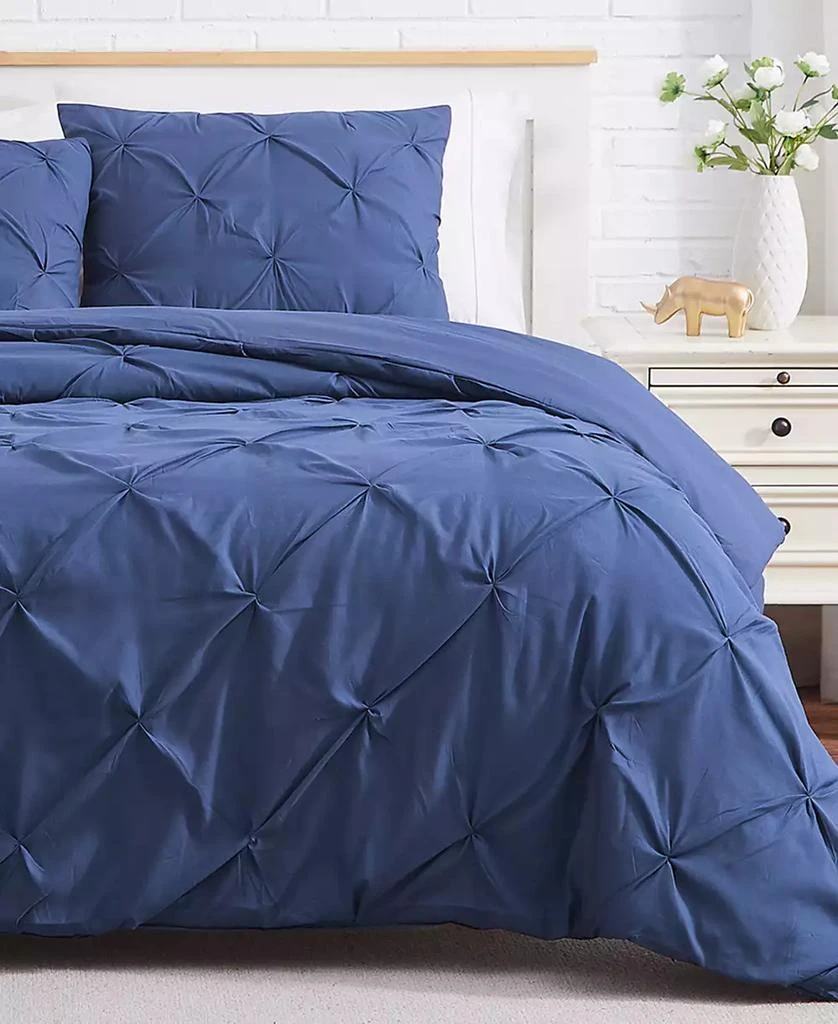 SOUTHSHORE FINE LINENS Pintuck 3 Piece Duvet Cover Set 3