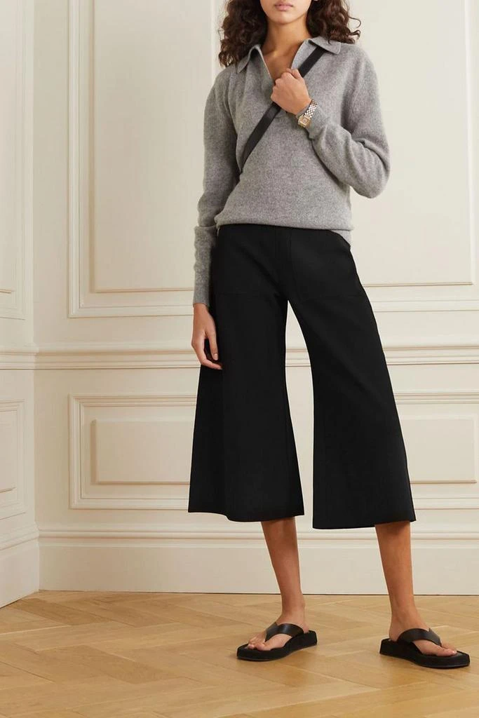 Stella McCartney Cropped stretch-knit wide-leg pants 2