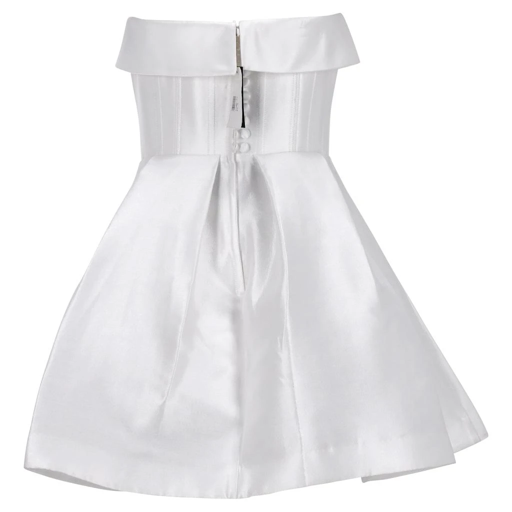 Alex Perry Elyse Strapless Mini Dress in White Silk 3