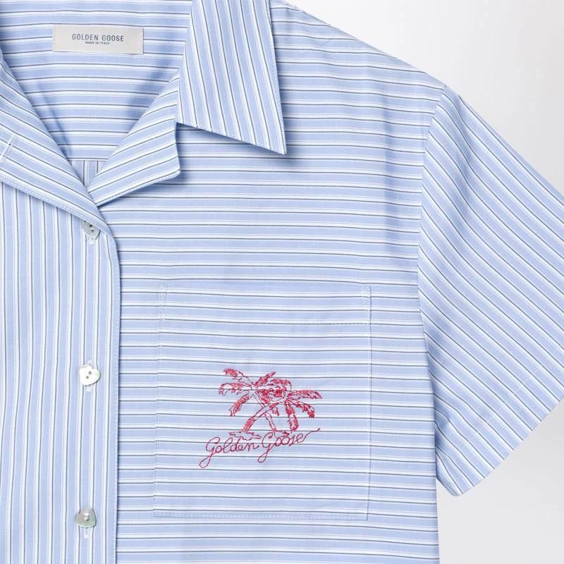 Golden Goose Light blue striped cotton shirt 3