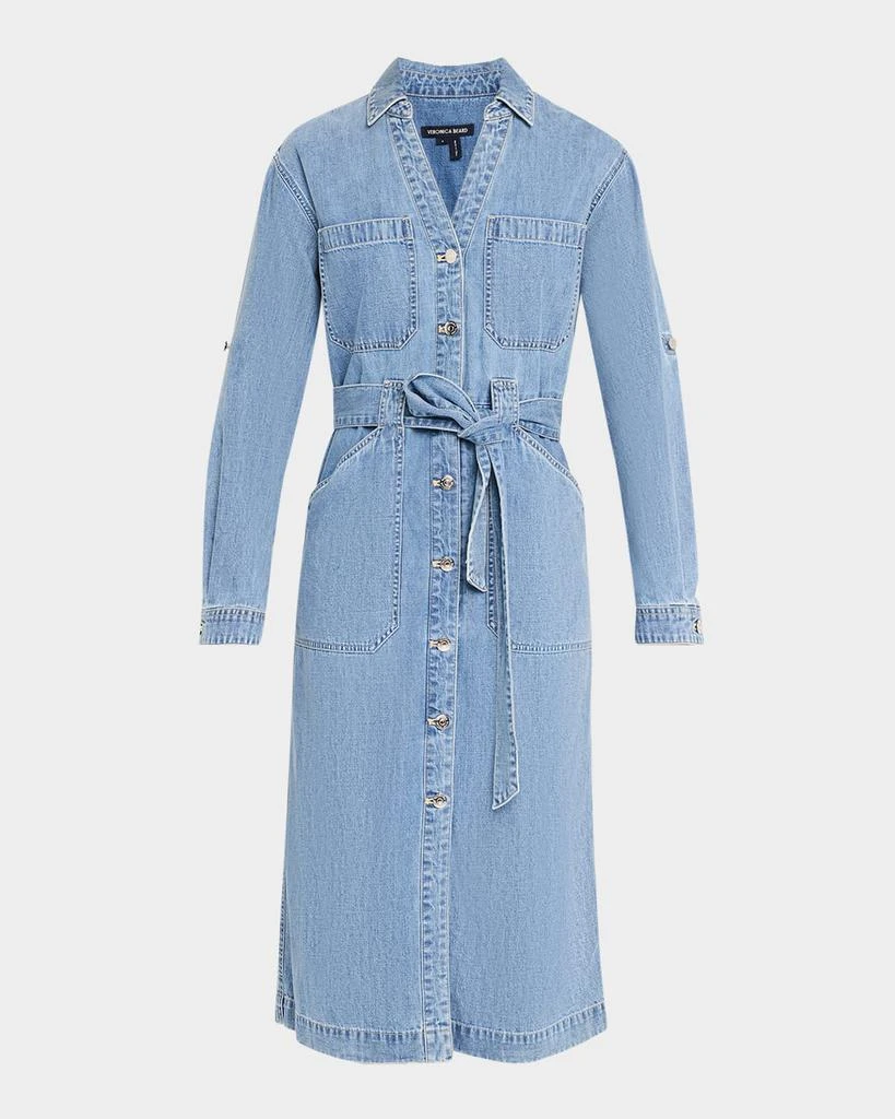 VERONICA BEARD Evelyn Belted Denim Shirtdress 1
